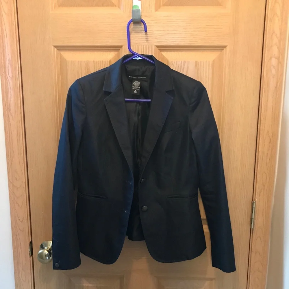 New York & Company Denim Colored Blazer - Picture 2 of 9